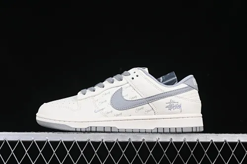 All categories Nk SB Dunk Series Nk SB Dunk Low High-end customized low-top sneakers Nk SB Dunk Low Stusi co-branded light gray brushed hook Anniversary high-end customized low-top casual sneakers XX2025-608